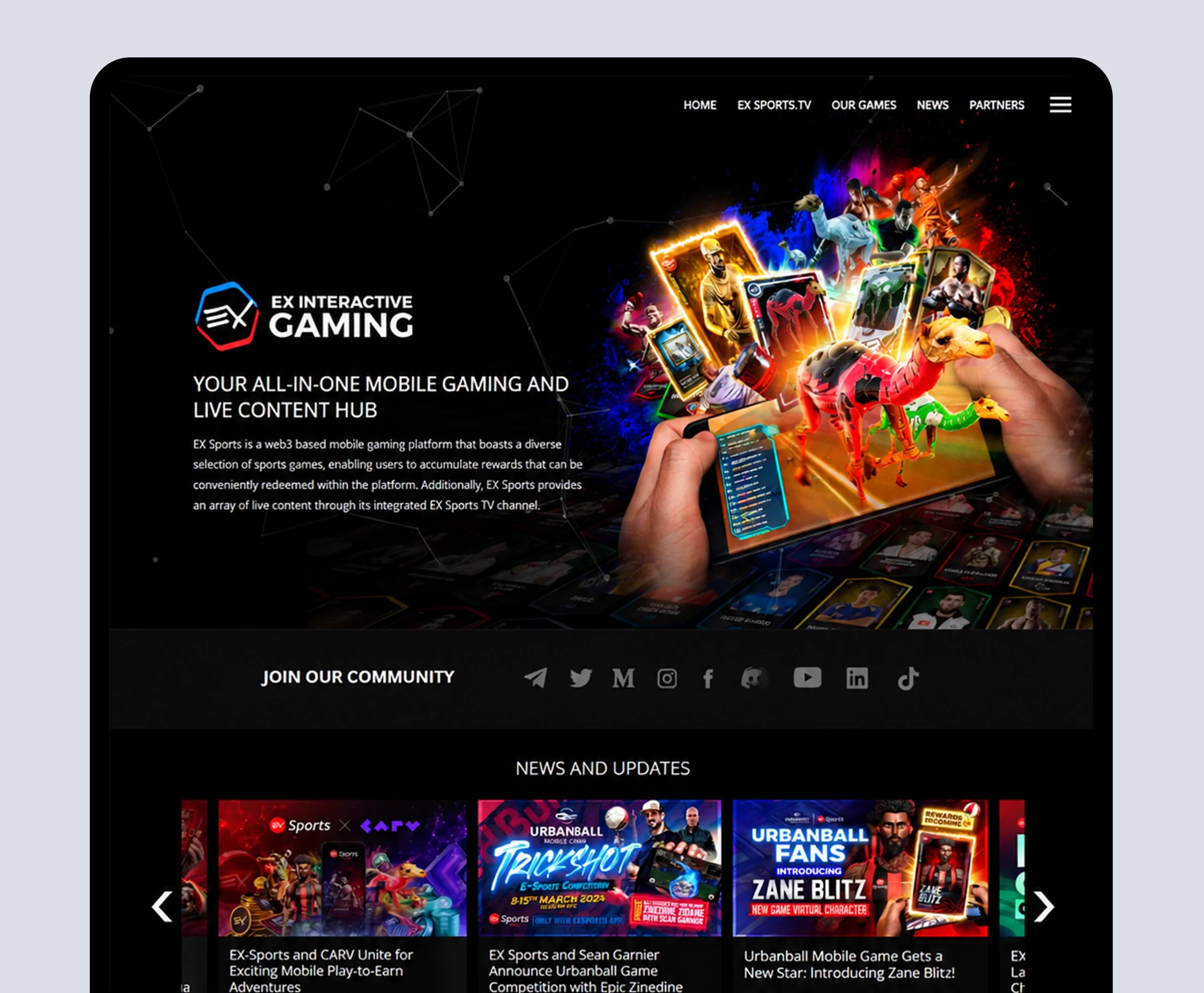 EX Sports Web3 gaming marketplace overview