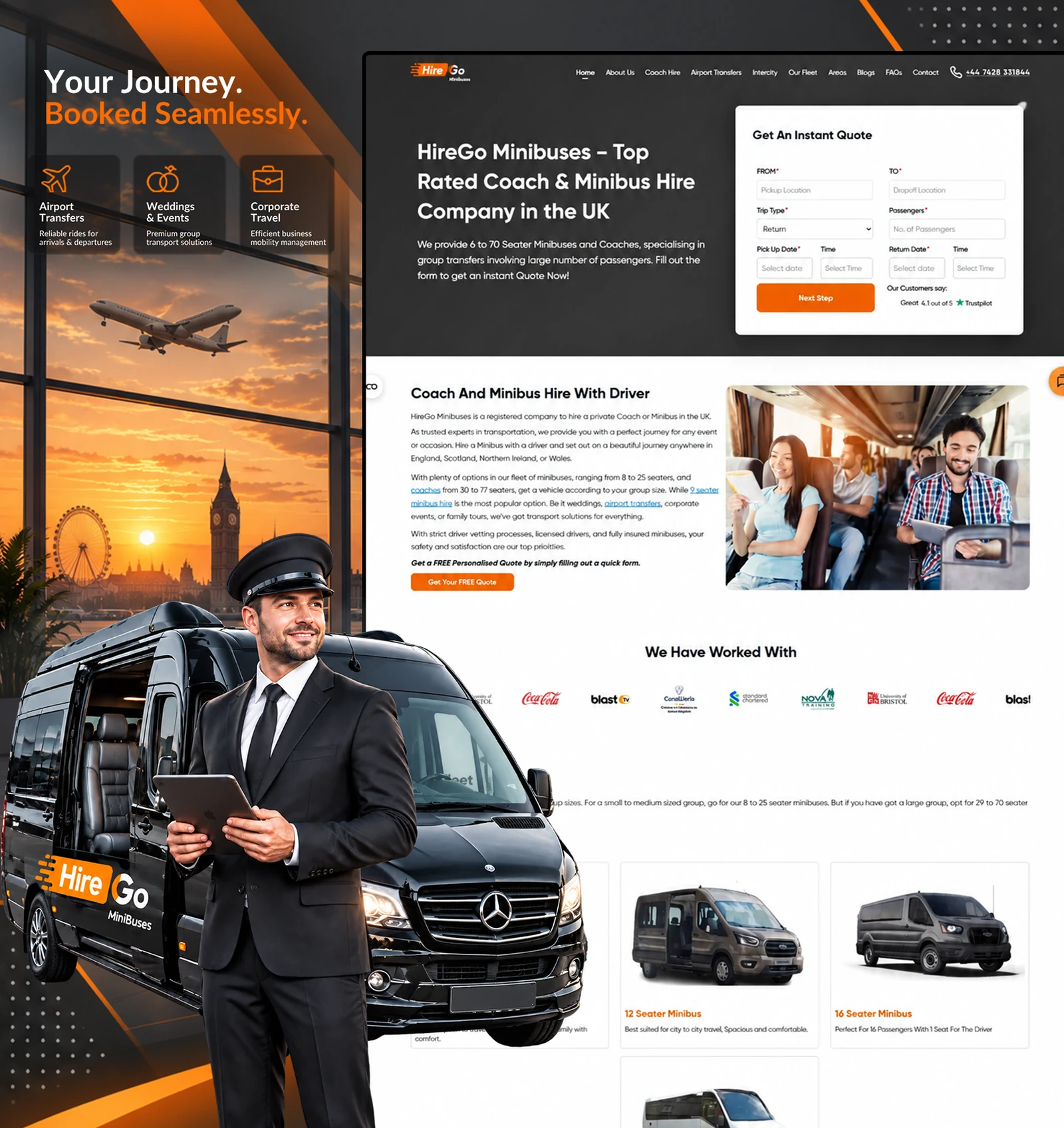 Professional vehicle booking and fleet transport